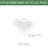 5.5" x 3/4" Rounded Outside Bullnose Corner Baseboard Molding and