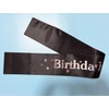 Generic Birthday Boy Sash Black, Silver Foil Letter Birthday Sash