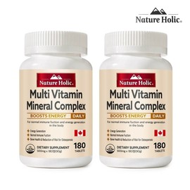 Nature Holic Multivitamin Mineral Complex 2 bottles, 360 tablets, 12 months supply / 네이처홀릭 멀티비타민 미네랄 컴플렉스 2병 360정 12개월분