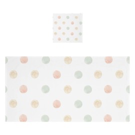 GUIJI Pastel Dots Cotton Bath Towel Set of 2, Soft and Highly Absorbent, No Color Loss for Bathroom, Hotel, Gym, Spa, Beach, Swimming Pool