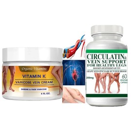 DIOSMIN Products VEIN CARE Circulation + vit K cream, Varicose Leg, Veins & Arteries Supplement