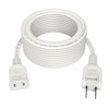 Extension Cord, Thin, 2.6 ft (7 m), White, Swing Plug,