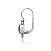 arete de gota de plata de ley con piedra de