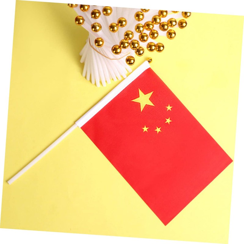 Kisangel 50pcs Hand Waving Flag Mini China Flag Small Chinese