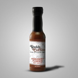 Redds Coffee - Habanero Pumpkin Hot Sauce 5oz - "Our Pumpkin Hot Sauce blends the comforting charm of pumpkin pie spices with the intense heat of red Habanero Peppers. This unique combination is designed to enhance your autumn dishes, adding a wonderfully sweet and spicy flair."
