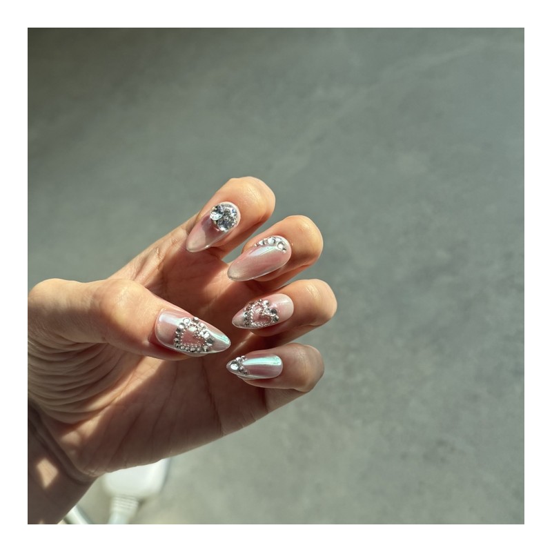 Powder Nail Glass Nail Lovely Blusher - S-Round Square /