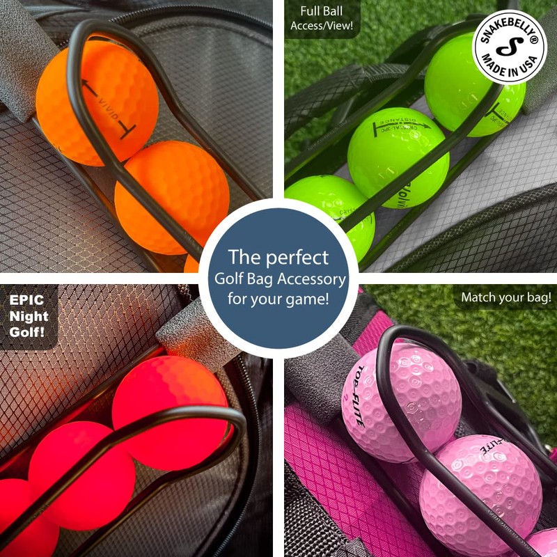 SnakeBelly Golf Ball Holder with Quick-Draw Release 8-Pack