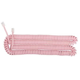 Uvital 1 Pack 25FT Pink Extra Long Phone Handset Cord(Coiled Length 3FT), Phone Cord for Landline, RJ9 Telephone Cords for Landline Phones