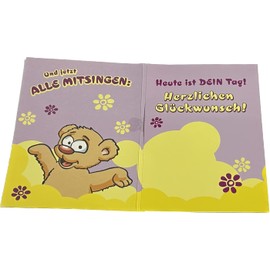 Greeting Card A5 with Music by Modern Times, "Wie Schön, dass du geboren" [German Language] BENTINO