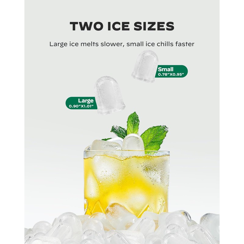 Silonn Countertop Ice Maker Machine, 26 lbs per Day, Fast