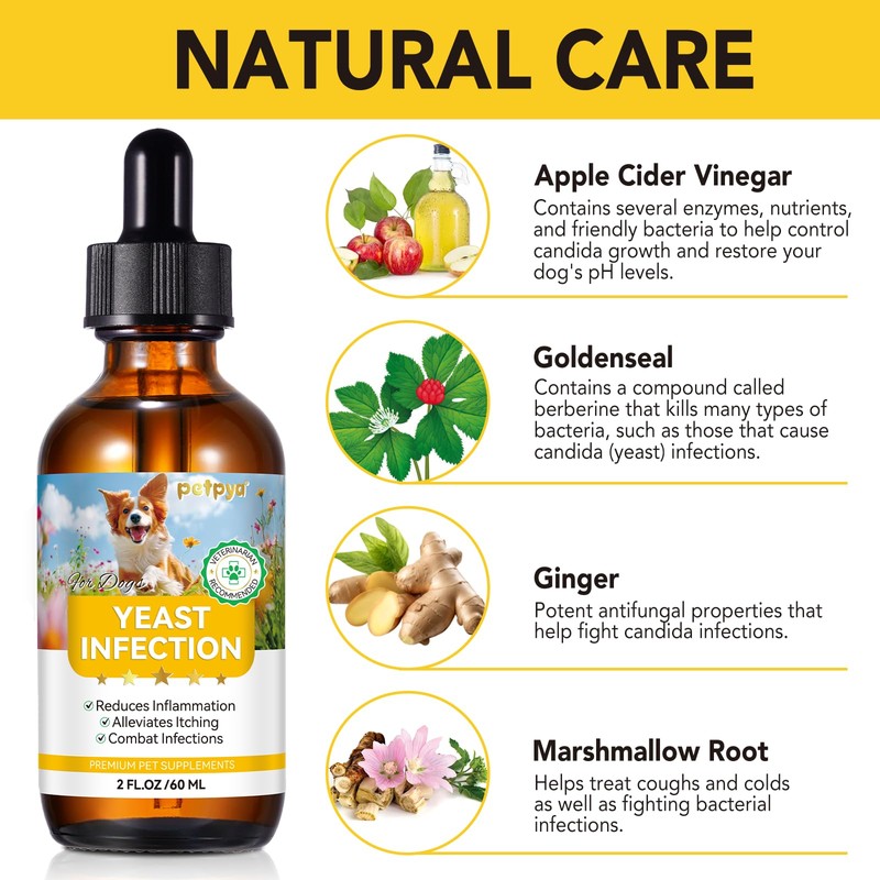 Yeast Infection in Dogs, Relieves Itchy Dog Skin, Anti-Allergy, Acid
