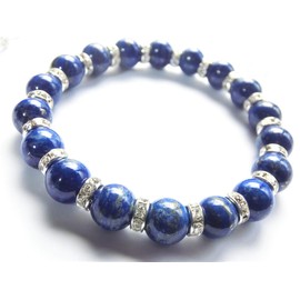 [Big Size Men's 20 cm] [Life Out To The Leap. Good Luck Good Luck], Lapis Lazuli Natural stone [AAA] [Power Stone bracelet men's L] strength Luck MAGIC Drip Purifying Gravel Crystal with 叶 Stone