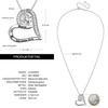 Lovords women's 925 sterling silver necklace, engraved heart necklace, pendant,