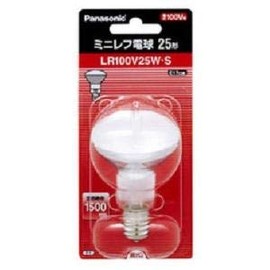 Panasonic LR100V25WS Mini Reflex Bulb, White, E17 Base, 2.0 inches (50 mm) Diameter, 25 Types