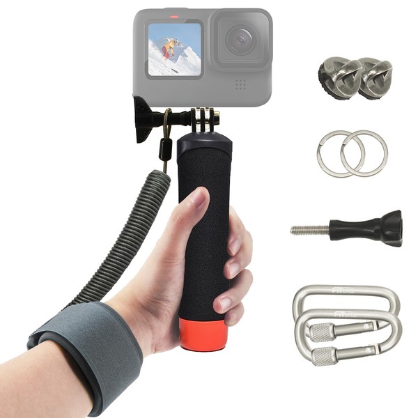 FitStill Waterproof Monopod Floating Hand Grip + Steel Cored Safety