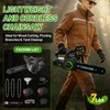 OJOYME 12" Cordless Electric Chainsaw with Brushless Motor, 2x4.0Ah Battery