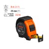 Truper FH-8M, Flexmetro Gripper, contra impacto, 8 m, cinta 25