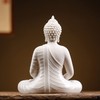 Qinlang 6 inch Small White Buddha Statue for Home Decor,