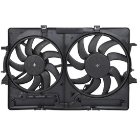 SCITOO 620839 Radiator Dual Cooling Fan Compatible for 2007-2016 for A4 2013-2016 for A4 allroad 2009-2016 for A4 Quattro 2010-2016 for A5