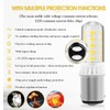 Becuice BA15D 3W 12-24V AC/DC 350LM Double Contact Bayonet with