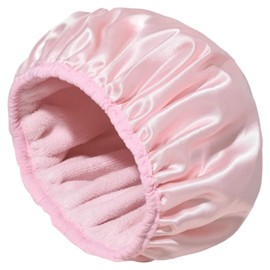 1 pcs Shower Cap, Triple Layer Shower Cap for Women, Waterproof Shower Cap with Microfiber Liner, Practical Bathing Accessories, Soft Hair Wrap, Reusable Large Shower Cap for Long Hair (Black) (pink)
