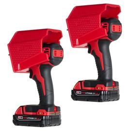 Drill Holder, Power Tool Organizer, Utility Storage Rack | Universal Wall Mount Cordless tools holder fits most drills like Milwaukee Drill (2-PACK) (Red)