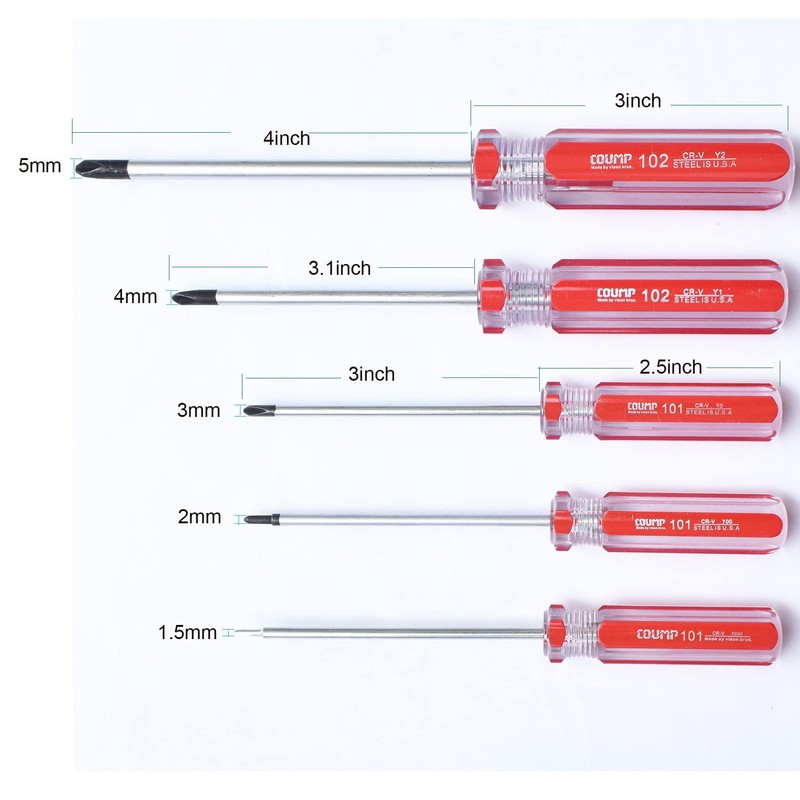 Triwing Screwdriver Set 5 Sizes 1.5mm 2mm 3mm 4mm 5mm,