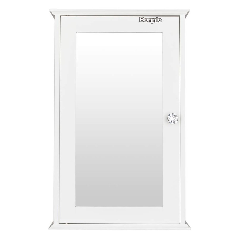 Bathroom Wall Cabinet with One Mirror Single Door Multipurpose Storage