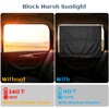 Car Window Shades, Retractable Privacy Curtain with 4 Suction Cups,