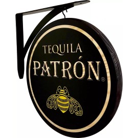 Patron Tequila Double Sided Wood Pub Sign