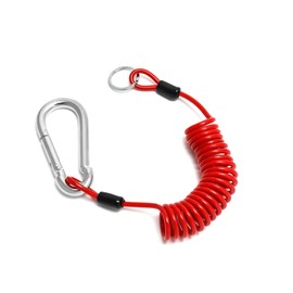 Performore Breakaway Trailer Cable - Heavy Duty Steel Wire Coiled Safety Cables Strap for RV Towing Trailer - Stainless Steel Spring Towing Coil for Enhanced Durability - Extends up to 6ft (1)