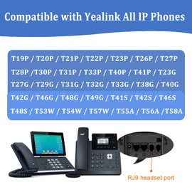 Callez Phone Headset with Noise Cancelling Microphone & Mute Switch, RJ9 Telephone Headset Compatible with Yealink T46S T42S T48S T41S T27G T23G T29G T40G T48G T42G T21P Avaya 9611 9608 Grandstream