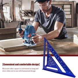 Rafter Square Metric 12 inch, High Precision Aluminum Alloy Triangle Ruler, Woodworking Speed Square Metric, Carpenters Roofing Square, Carpenters Square for Angle Measuring Marking