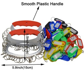 Maydahui 2PCS Key Organizer Manager Portable Keychain with 28 Separable Key Rings and 30 Assorted Color Key Tags