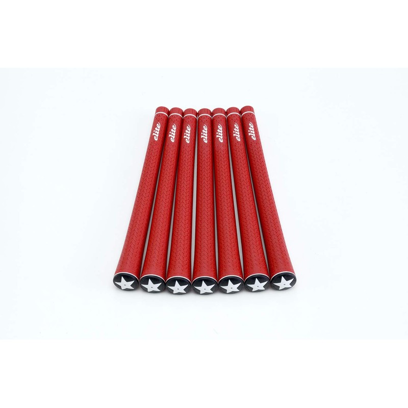 elitegrips Y360°sXT Golf Grips, Set of 7, Classic Red, Backline