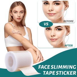 KIRZAX 1 Band Face Lifting Tape, Lifting Tapes, Face Stickers, Anti-Wrinkle Plasters for Makeup,Double Chin,V-line,Wrinkles,Saggy Skin, Slip-on Eyelids,4cm*1m