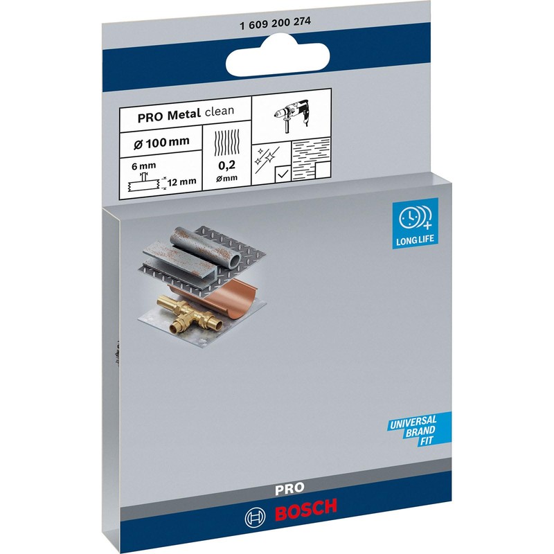 Bosch 1609200274 6 mm Shank Wire Wheel with 100 mm