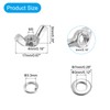 sourcing map 10 Set Wing Nut and Flat Washers Spring