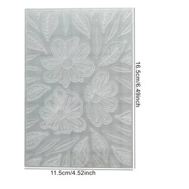 DIYology 3D Daisy Flowers Texture Embossing Folders for Card Making,Floral Texture Embossing Folder Template for DIY Paper Crafts Scrapbooking Polymer Clay Decoration