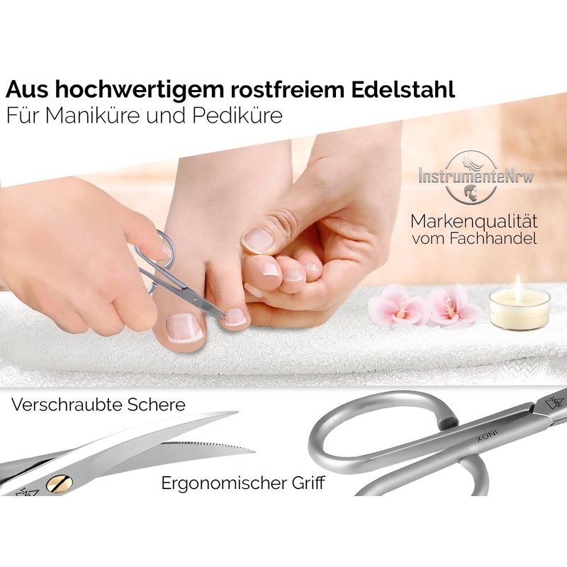 Nail Scissors with One-Sided Micro Toothing Toenail Scissors Stainless Steel