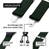 DonDon® Men's braces, wide, 4 clips, with Y-shaped leather, elastic