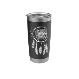 Sun Moon Dream Catcher Feathers Boho Style Gift Stainless Steel Insulated Tumbler