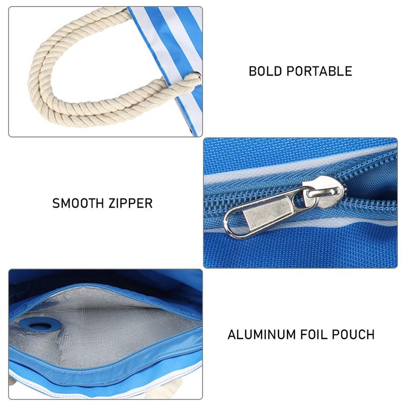 Beach Wine Purse Beach Tote Outdoor Portable Thermal Insulation Bag