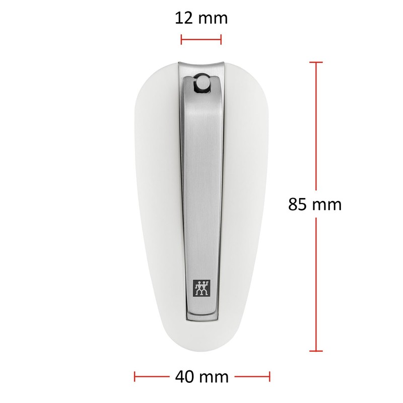 ZWILLING 85mm Premium White Stainless Steel Nail Clippers with Collection