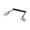 YANBORONSN 4K HDMI Coiled Cable, 90 Degree Right Angle Short