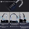 Door Latch Hasp with Door Padlock Hasp, 4 Digit Combination