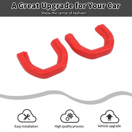 HTHE Front Bumper Tow Hook Covers Compatible with Dodge RAM 2009-2017 Exterior Accessories(2Pcs,red)