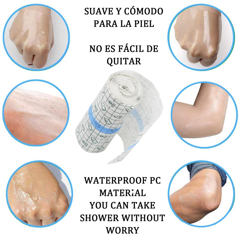 Vendaje para tatuajes，10 m * 15 cm-película transparente impermeable，vendaje para