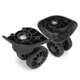 Domiella 2pcs Luggage Replacement Wheels, Suitcase Swivel Repair Caster Wheels, 360 Degree Rubber Spinner Suitcase Trolley Wheel Kit for Travel, A208
