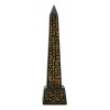 Ebros Egyptian Temple of Ra Gold Black Luxor Obelisk With